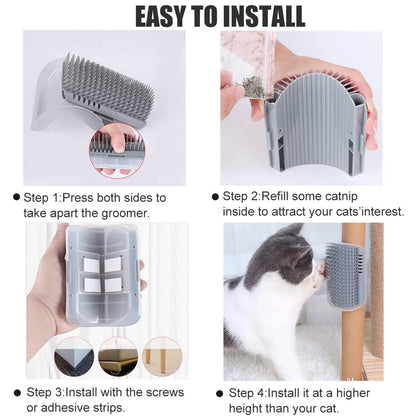 Wall-Mounted Cat Brush