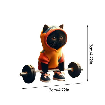 Creative Fitness Dumbbell Cat Sculpture