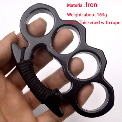 Four-Hole Iron Outdoor EDC Tool for Pocket Use