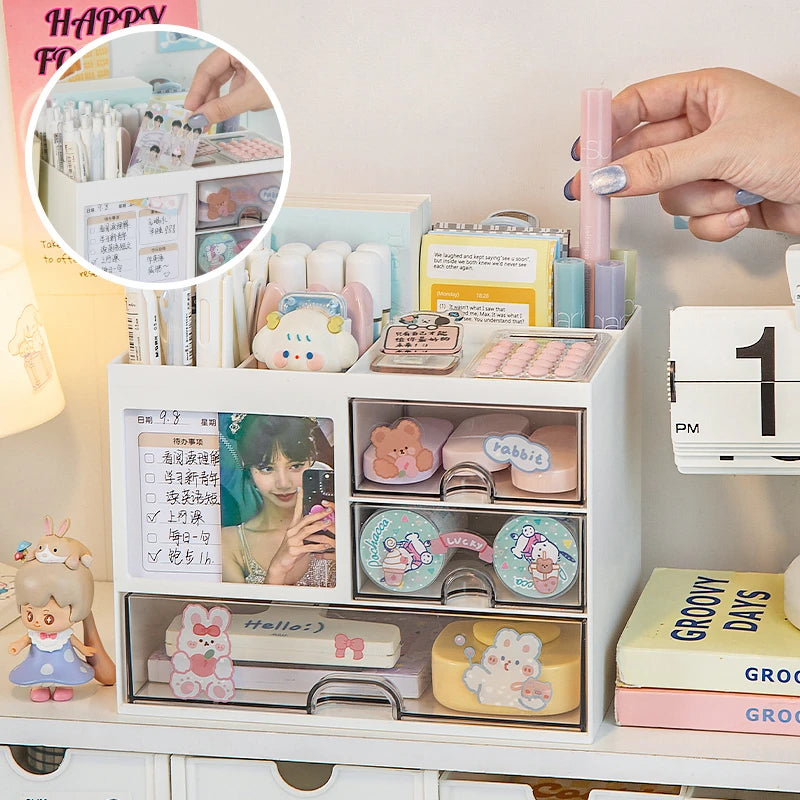 Transparent Multi-Use Desk Organizer