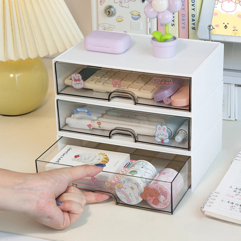 Transparent Multi-Use Desk Organizer