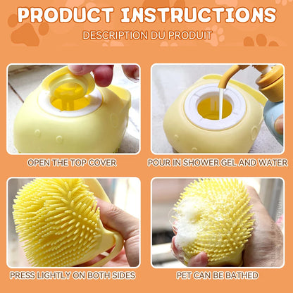 Pet Bathing Massage Brush