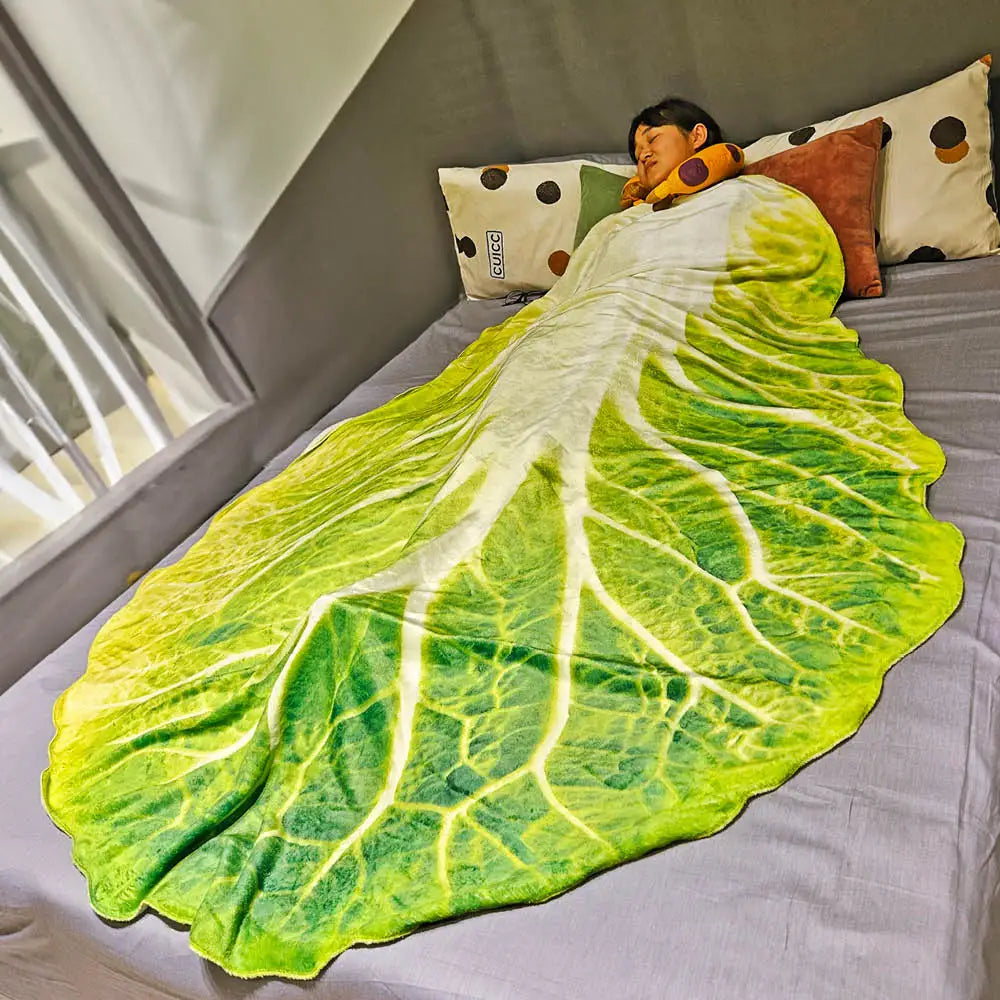 Double-Sided Flannel Cabbage Blanket