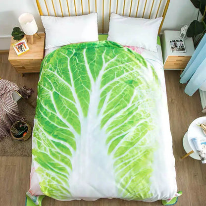 Double-Sided Flannel Cabbage Blanket