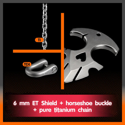 Titanium Chain Pendant Broken Window Knuckle Self-defense Edc