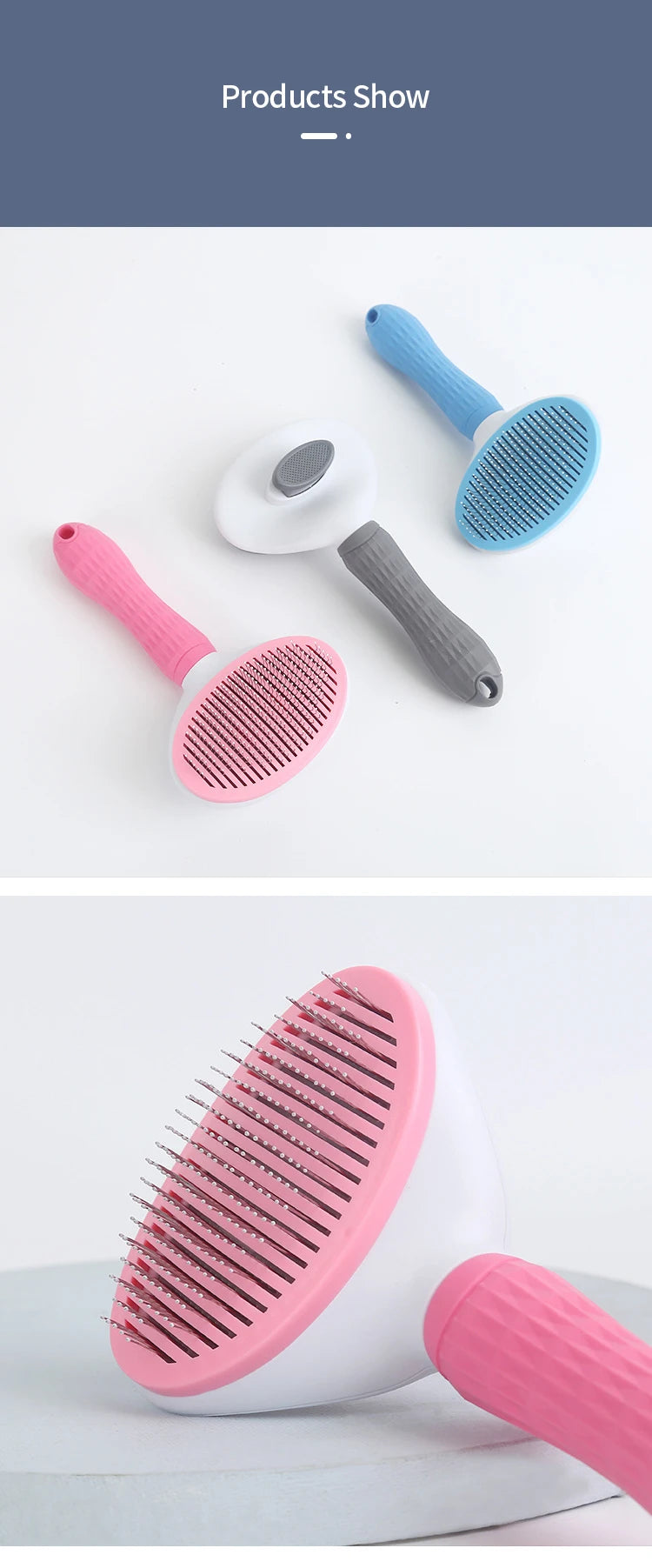 Non-Slip Pet De-Shedding Comb