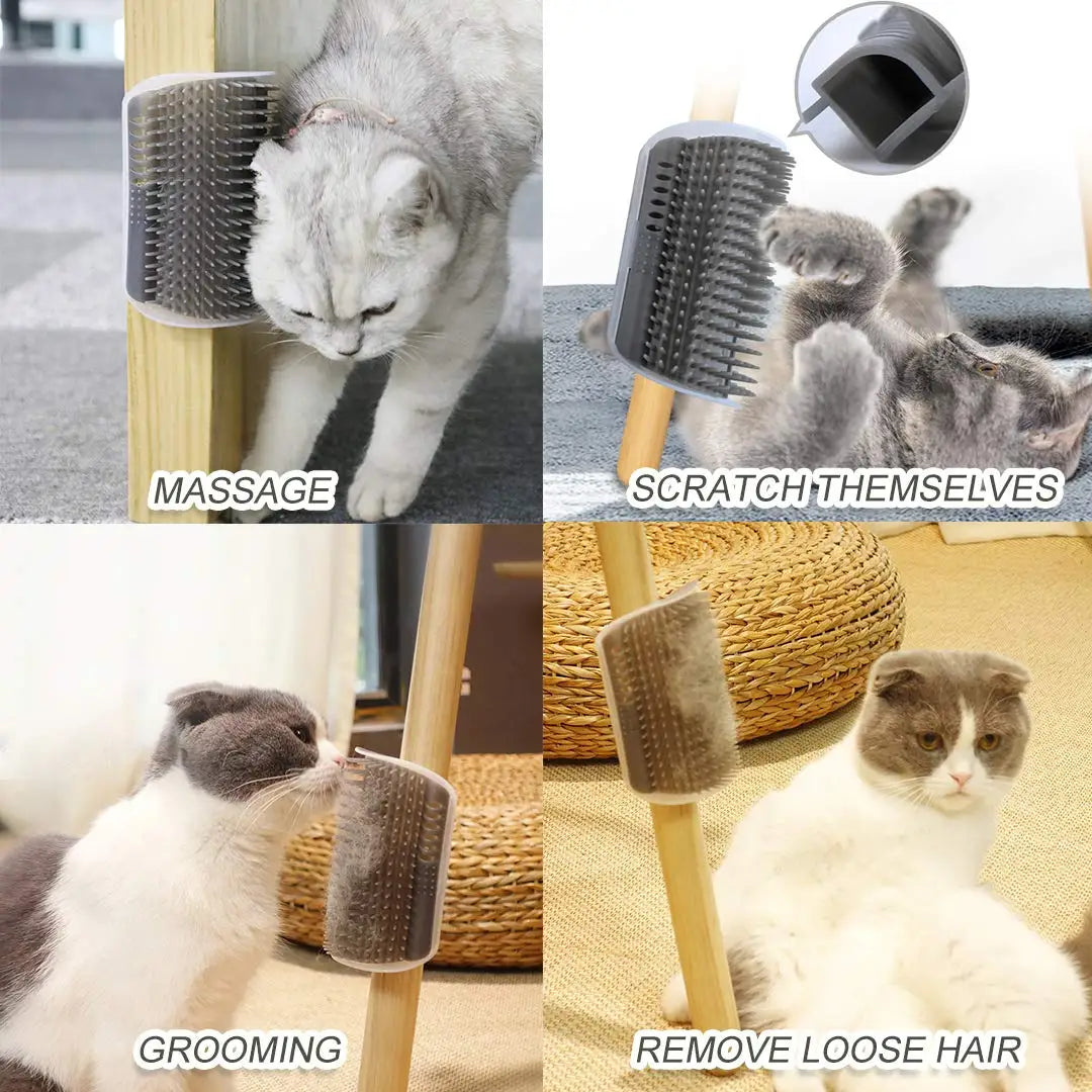 Wall-Mounted Cat Brush