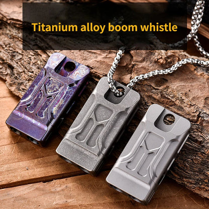 High Decibel Outdoor Treble Titanium Alloy Whistle