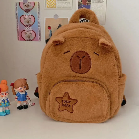 Cute Capybara Plush Backpack