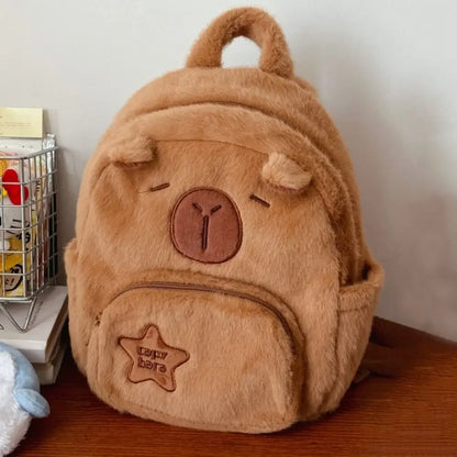 Cute Capybara Plush Backpack