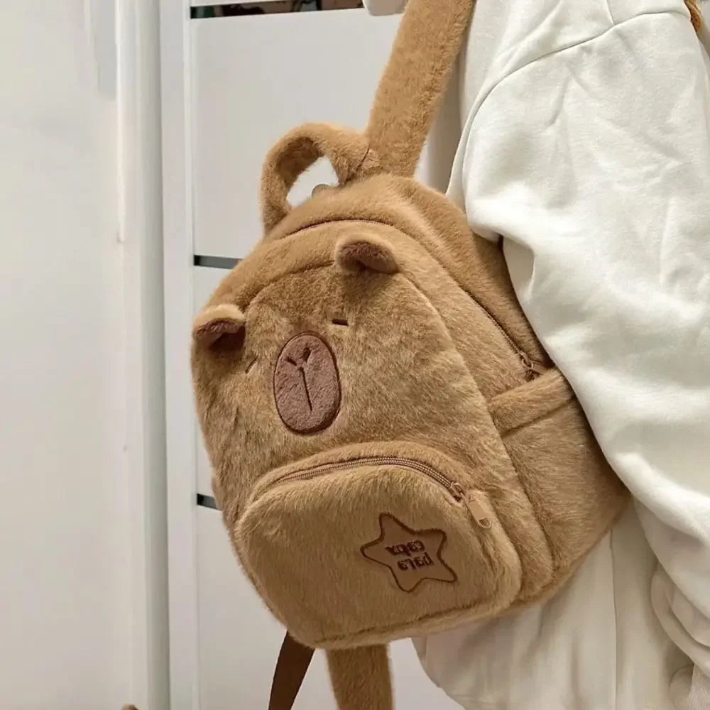 Cute Capybara Plush Backpack