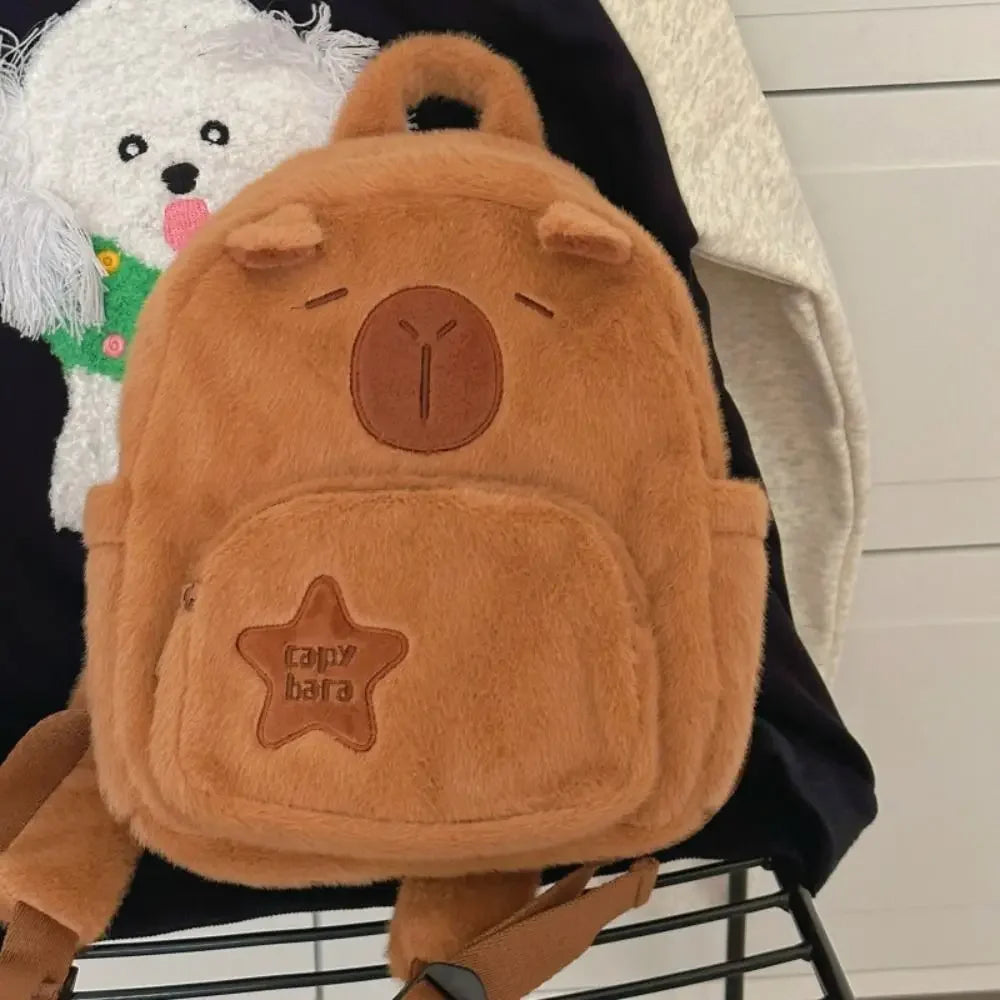 Cute Capybara Plush Backpack