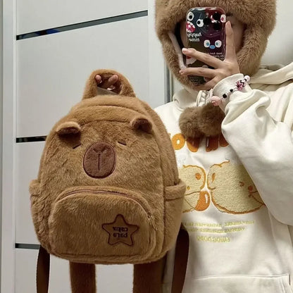 Cute Capybara Plush Backpack