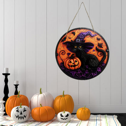 Halloween Atmosphere Cat Raven Castle Decor