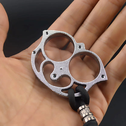 Mini Portable Defense Brass Knuckle Duster Two Finger Buckle Defence Window Breaker Fighting Gear