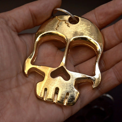 Multifunctional Skull Knuckle Duster Two Finger Bottle Opener External Defense Window Breaker EDC Tool Boxing Combat Protector