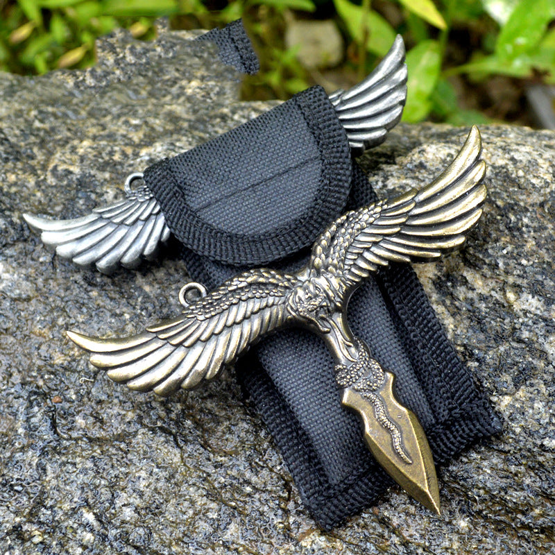 Outdoor Themed Travel Keychain with Eagle and Sheep Shapes