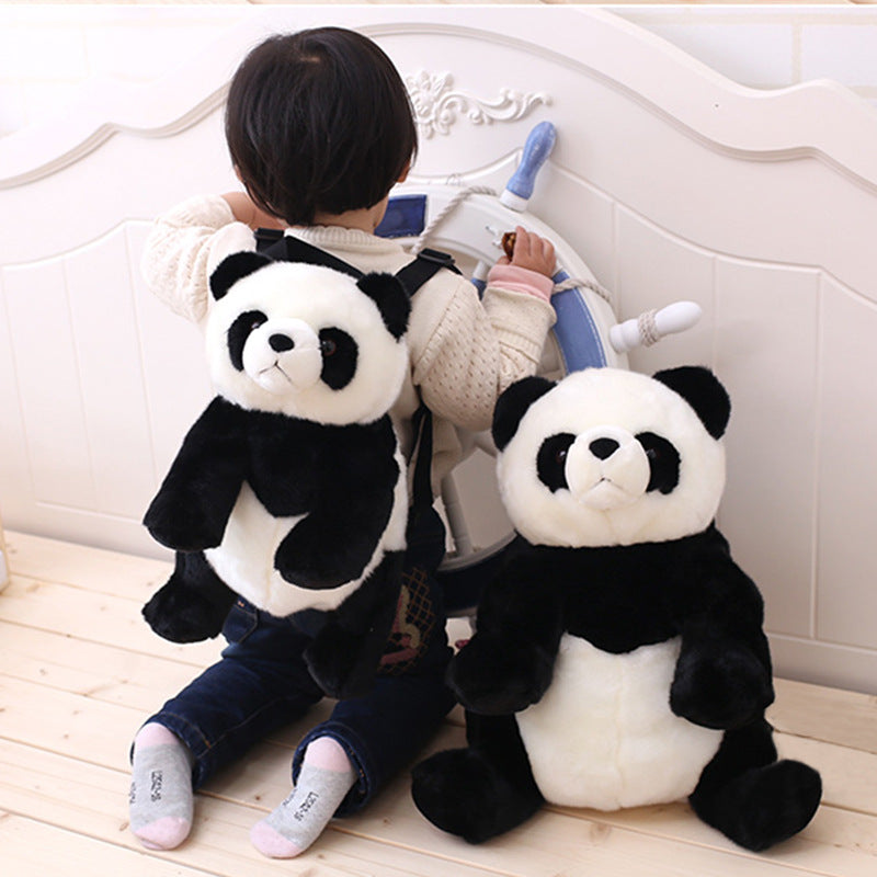 Panda Plush Cartoon Kids Backpack Children's Schoolbag Toy