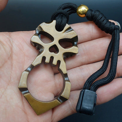 Single Finger Skull Bottle Opener with Love Heart Hole for Outdoor Use