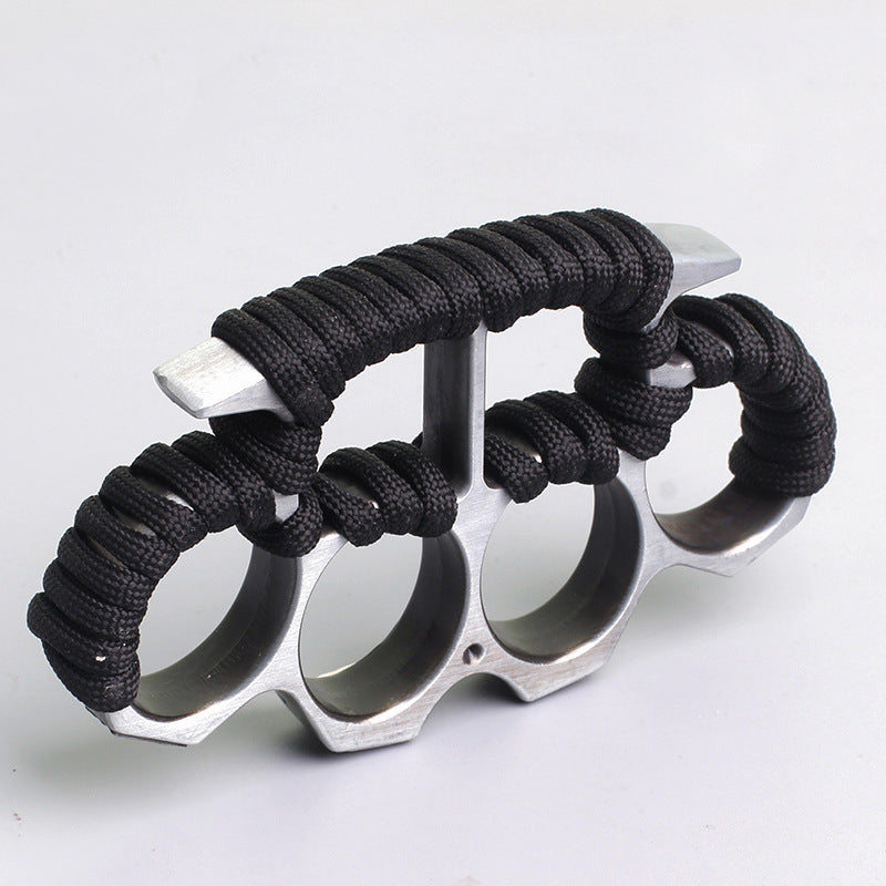 Multicolor Rope Attached Four Finger Outdoor Pocket EDC Tools