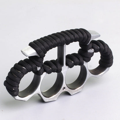 Multicolor Rope Attached Four Finger Outdoor Pocket EDC Tools