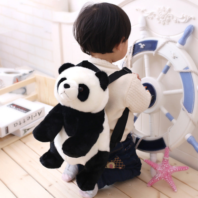 Panda Plush Cartoon Kids Backpack Children's Schoolbag Toy