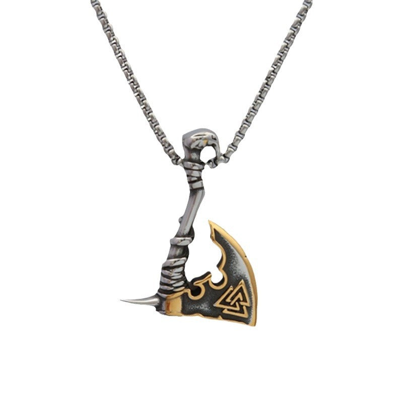 Stainless Steel Axe Pendant Hip Hop Necklace