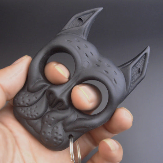 Two-Hole Dog-Shaped Keychain Tool with Creative Design