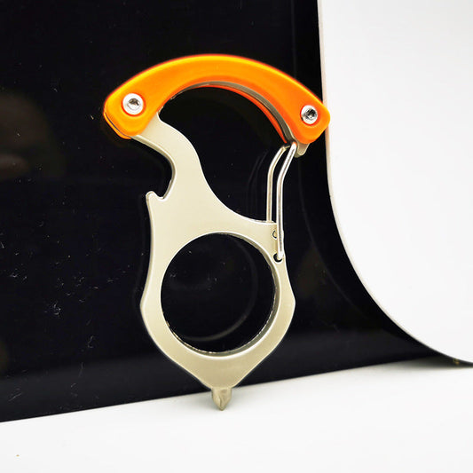 Outdoor Bottle Opener Tool with Alloy Steel Carabiner Keychain