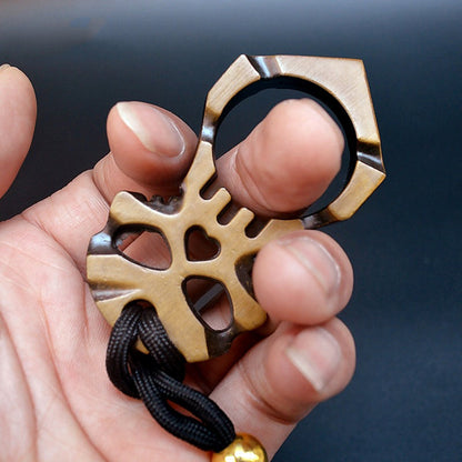 Single Finger Skull Bottle Opener with Love Heart Hole for Outdoor Use