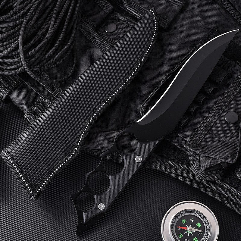 Silver Gray Portable Outdoor Four-Hole Handle Tool