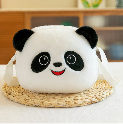 Cute Plush Toy Panda Children's Schoolbag Doll Crossbody Backpack