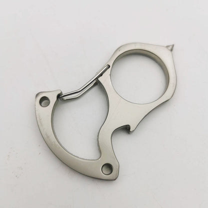 Outdoor Bottle Opener Tool with Alloy Steel Carabiner Keychain