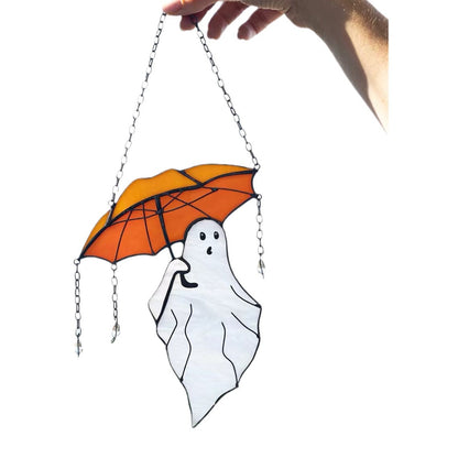 Sun Catchers Ghost Umbrella Halloween Decor