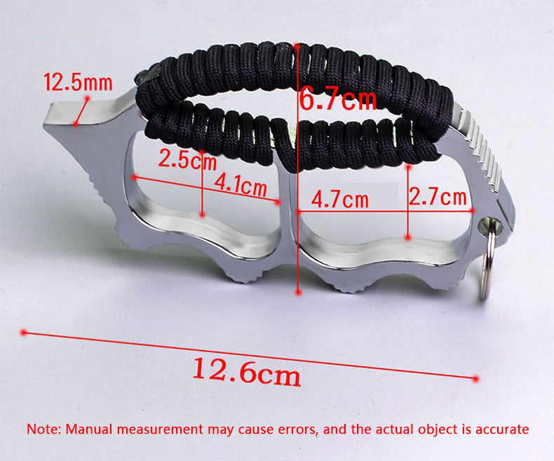 Outdoor Paracord Tool with Zinc Alloy and Wide Dual Finger Grip