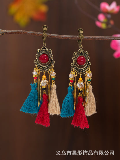 Bohemian Tassel Ear Clips