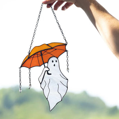 Sun Catchers Ghost Umbrella Halloween Decor