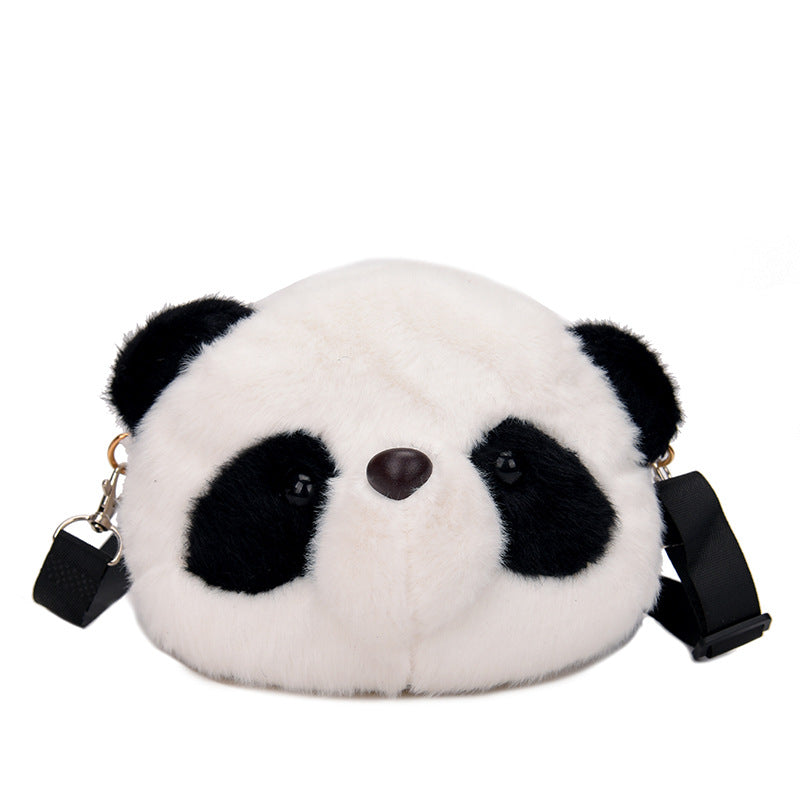 Cute Plush Toy Panda Children's Schoolbag Doll Crossbody Backpack