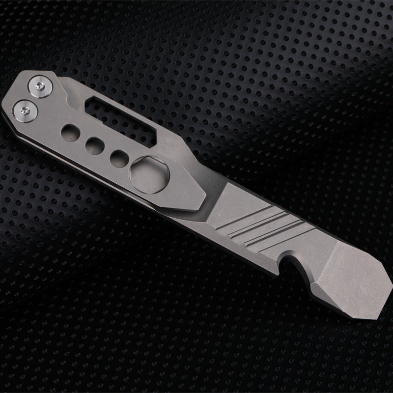 Portable TC4 Titanium Alloy Bottle Opener Multifunctional EDC Tool