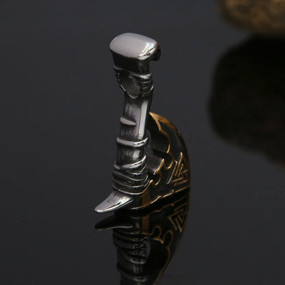 Stainless Steel Axe Pendant Hip Hop Necklace