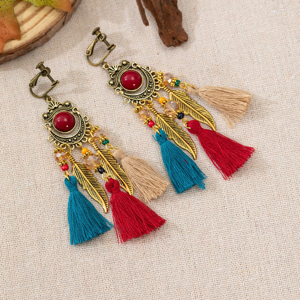 Bohemian Tassel Ear Clips