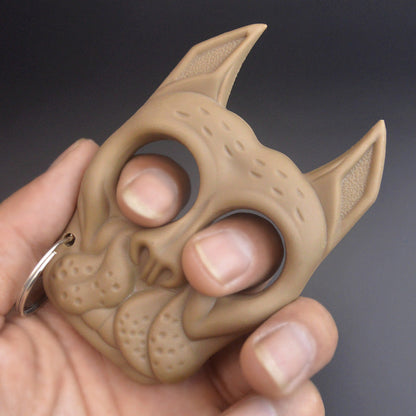 Two-Hole Dog-Shaped Keychain Tool with Creative Design
