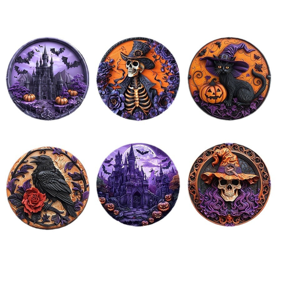 Halloween Atmosphere Cat Raven Castle Decor