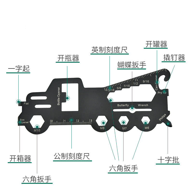 Multifunctional Bottle Opener Repair Wrench Creative Outdoor Camping Survival Combination Defense EDC Tools