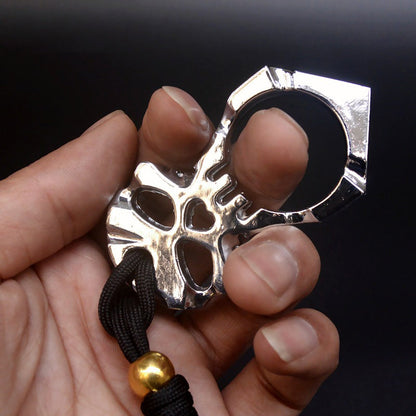 Single Finger Skull Bottle Opener with Love Heart Hole for Outdoor Use