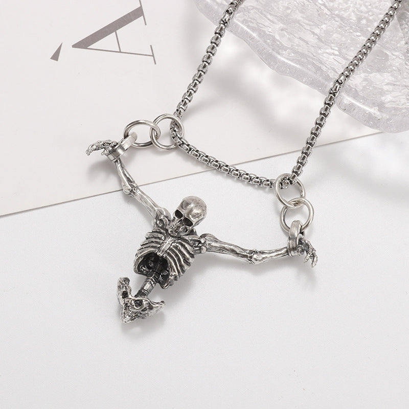 Punk Skull Necklace Halloween