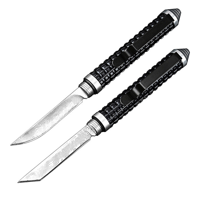Damascus Patterned Pen Multifunction Pocket Tool