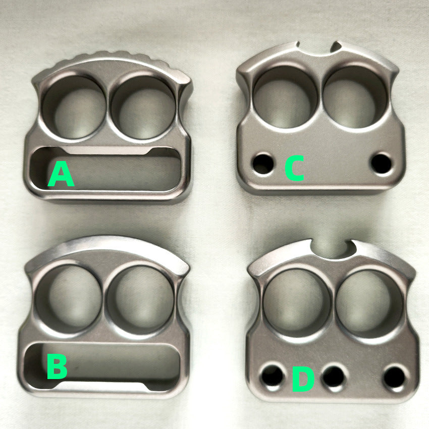 Easy-Carry Titanium Alloy Bottle Opener with Two Holes and Multi-Use Design