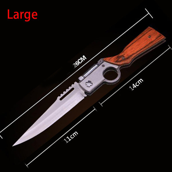Light-Colored Wood Textured Folding Tool for Pocket Use