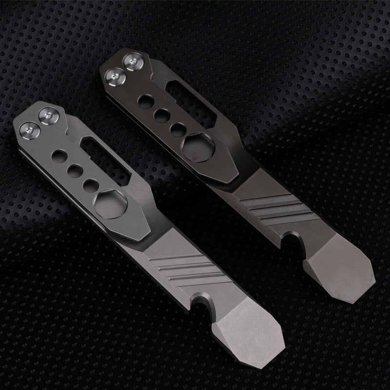 Portable TC4 Titanium Alloy Bottle Opener Multifunctional EDC Tool